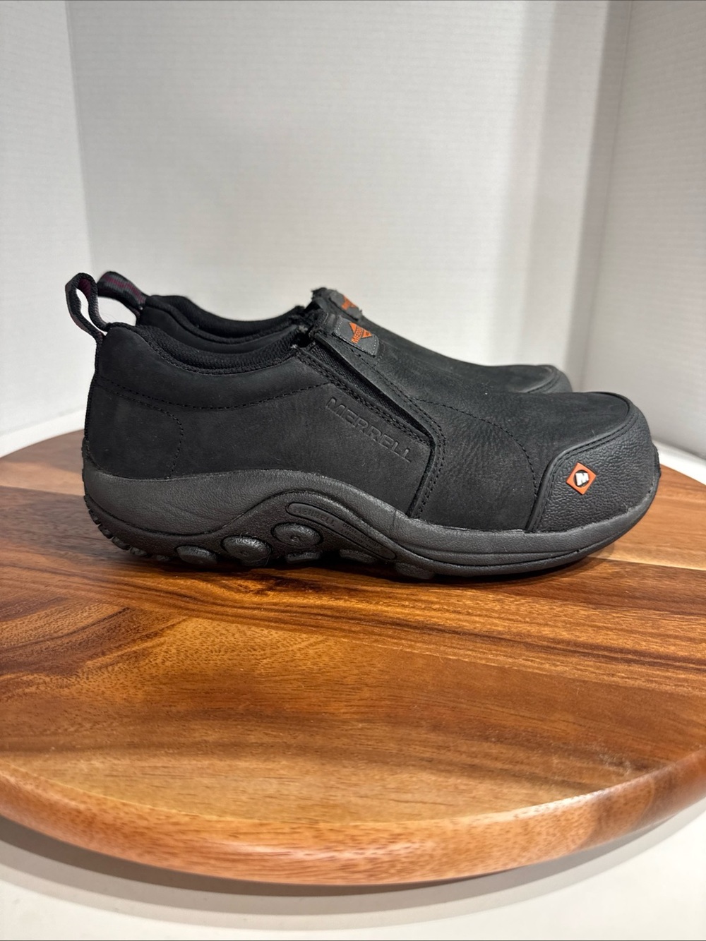 Merrell Black Jungle Moc Leather Slip On Work Shoes Women’s Size 6.5